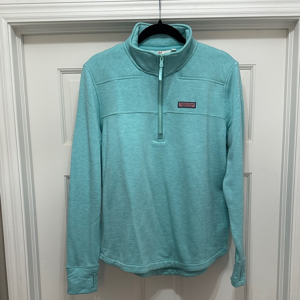 Vineyard Vines Teal Quarter-Zip Sweatshirt